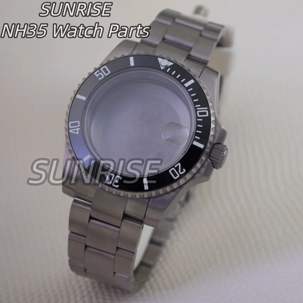 

High Quality 40mm Titanium Watch Case Titanium Bracelet for NH34 NH35 NH36 ETA 2824 PT5000 Movement Sapphire Glass Crystal