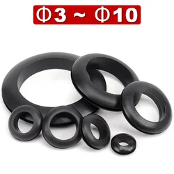Double-sided Protective Coil Black Nitrile Rubber Protective Ring Electric Box Outlet Hole O-ring Threading Ring Seal Ring