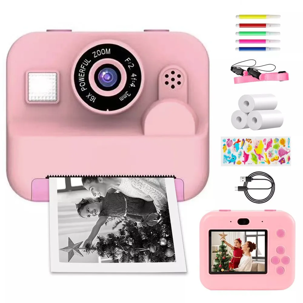 Portable thermal instant print camera 1080P mini digital HD camcorder for children educational toy children's gift