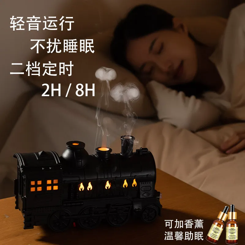 Creative Desktop Aroma Diffuser, Train & Ship Shaped Ornament, 2‑in‑1 Humidifier & Diffuser, Gift for Men