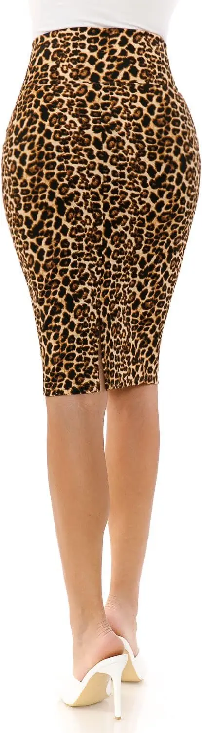 Женская эластичная офисная юбка-карандаш премиум-класса Luxy Trio с высокой талией