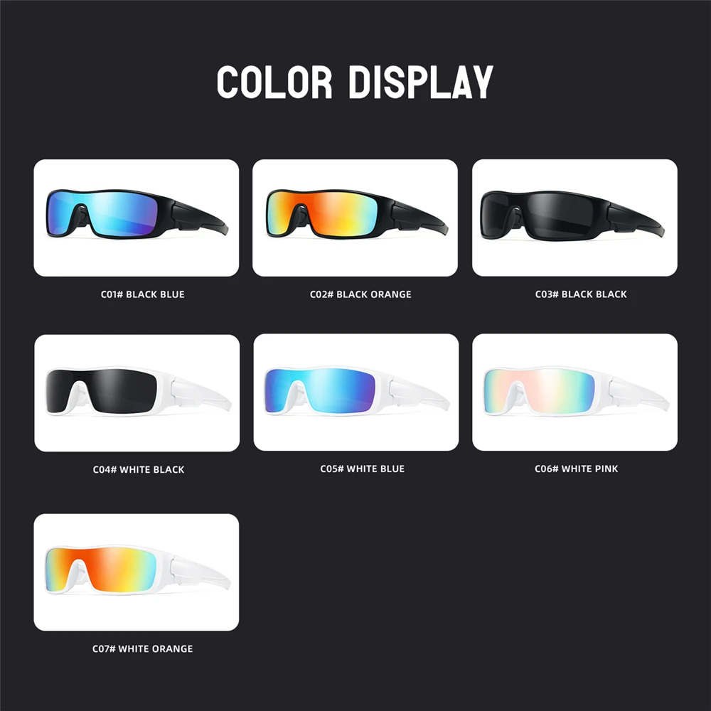 Fahrradbrille, UV400-Sonnenschutz, Fahrrad-Sonnenbrille, verstellbar, leicht, großer Rahmen für Männer und Frauen – Detail 2