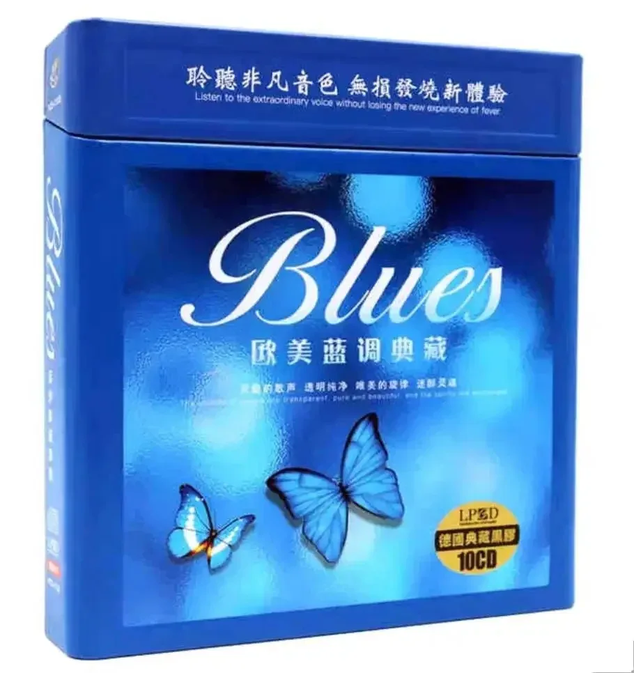 

Pop Music 10 CD Disc Box Set Europe America English Love Lyric Soft Blue Music 140 Songs Collection 12cm Vinyl Records LPCD Disc