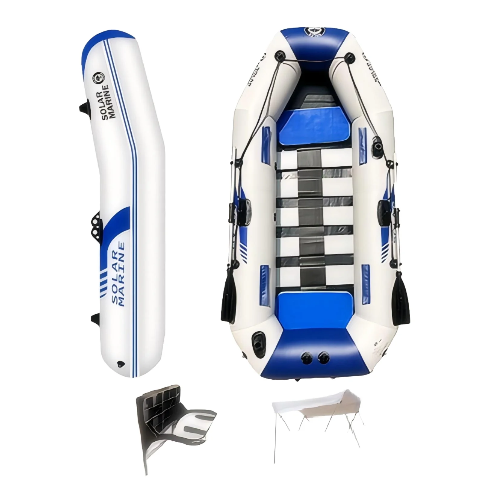 Single Fishing Kayak PVC Inflatable Slat Floor Canoe Paddle Pump Drifting Rafting Surfing Rowing Boats
