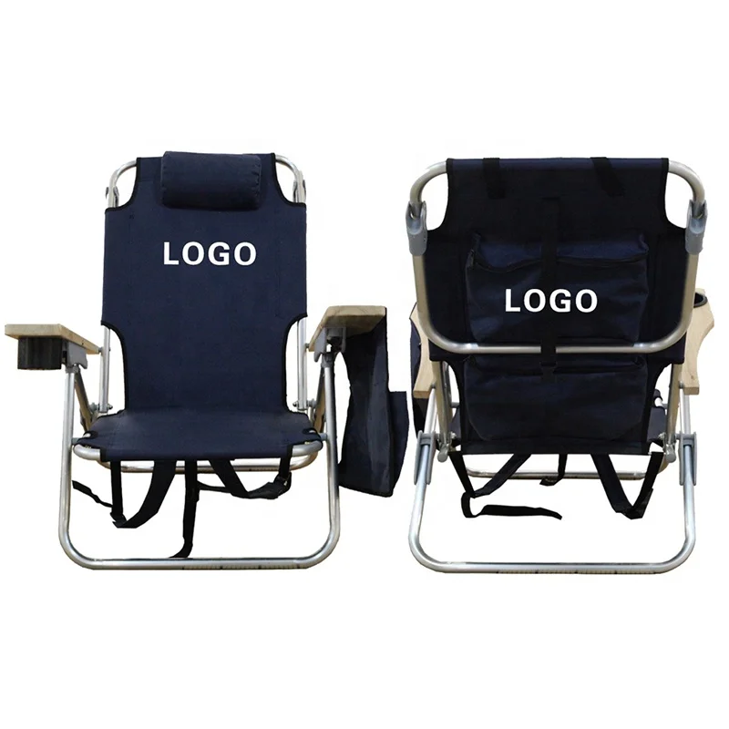 

Wholesale Recliner Backpack Foldable Portable Lightweight Camping Fishing Outdoor Beach Chair with Storage Pouch