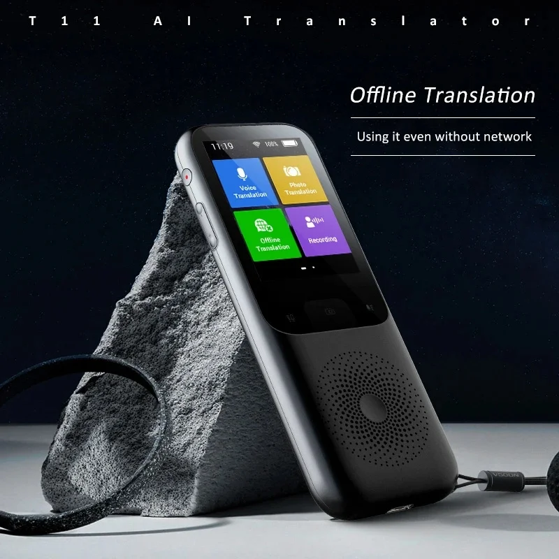 Portable Smart Voice Translator T11 134 Languages Real-time Speech Interactive Offline Translation Machine Business Travel