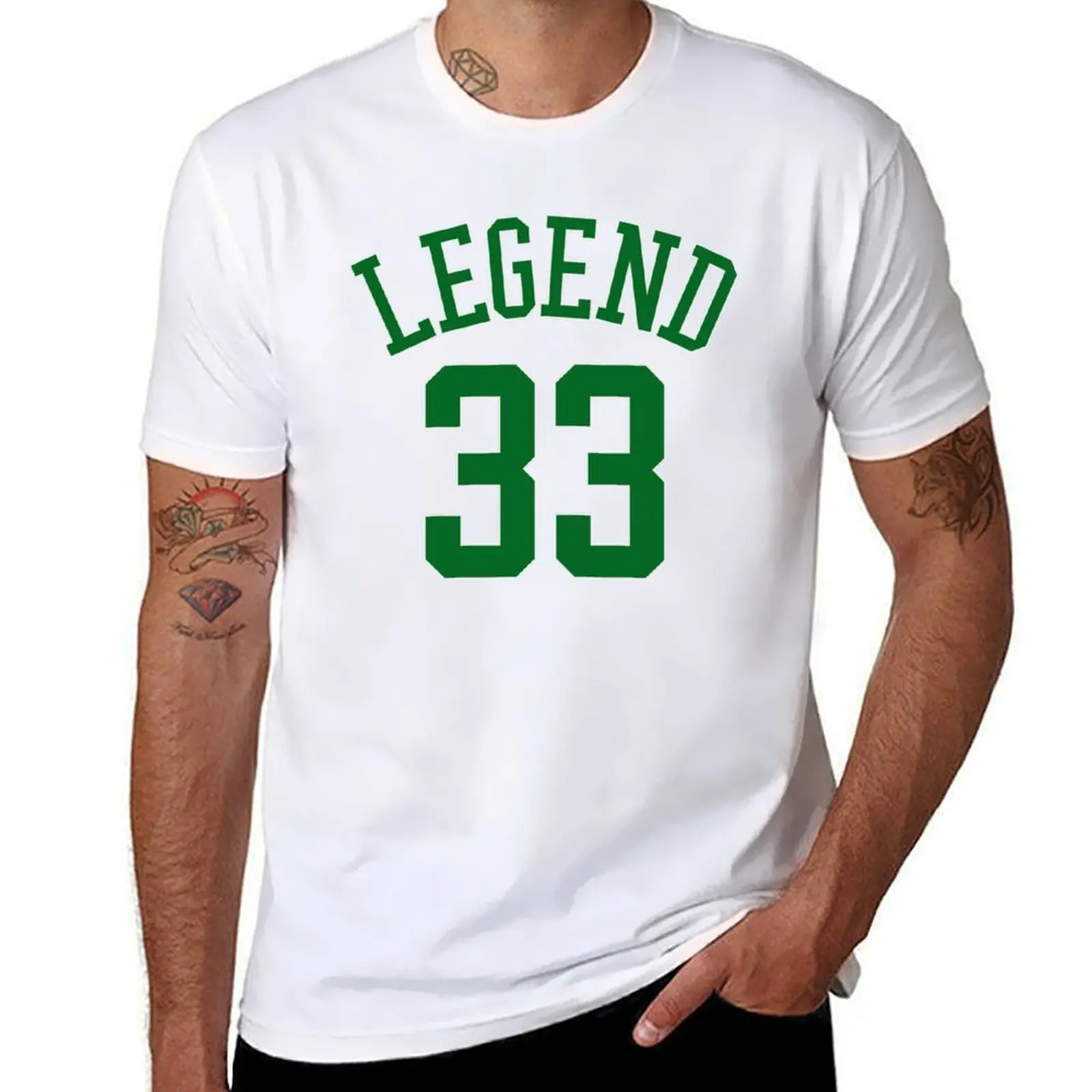 

Retro Larry 'Legend' Bird Jersey T-Shirt man t shirt cotton mens graphic t shirts T-Shirt