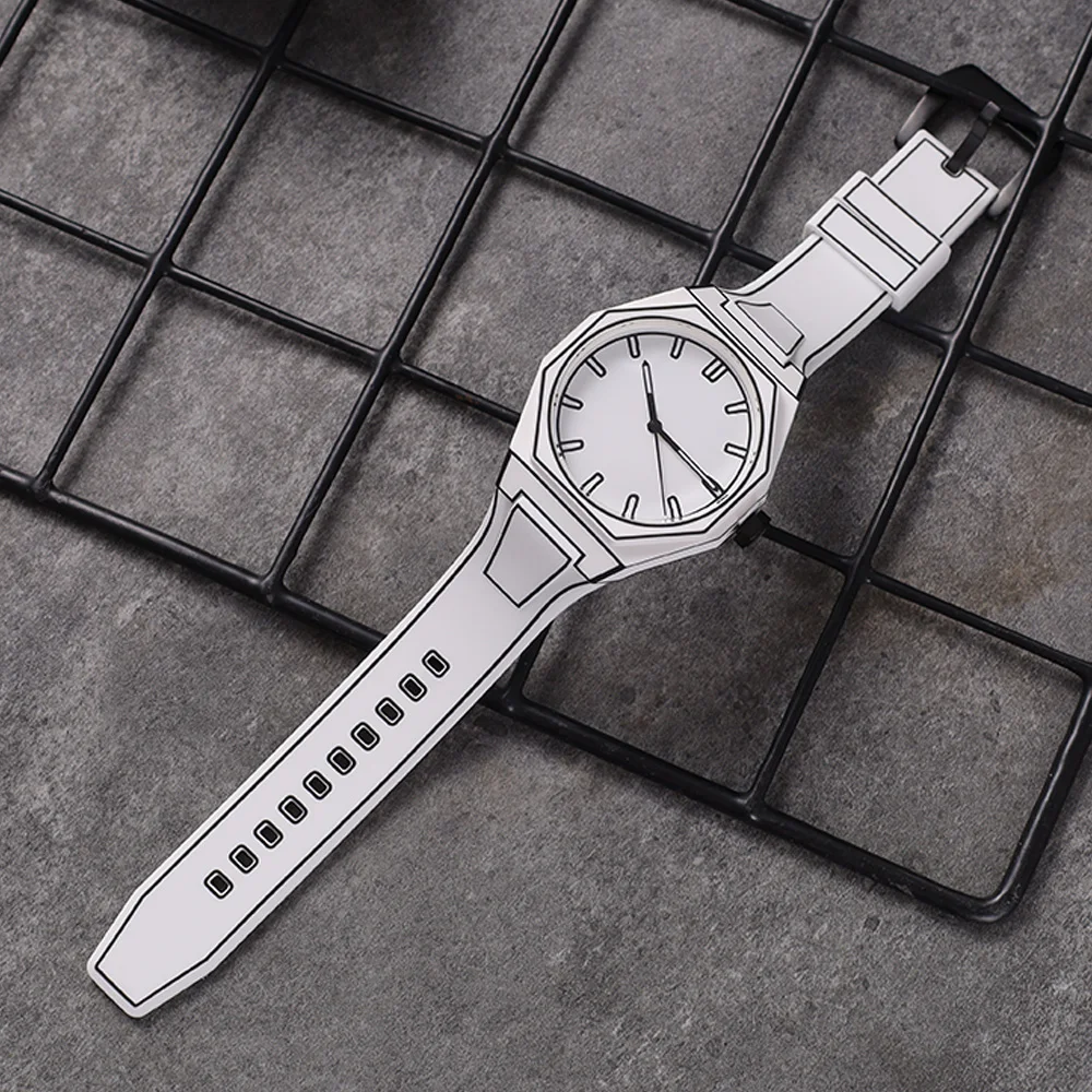 Modern Minimalist Sketching Creative Sports and Leisure Watch Creative Design Waterproof Watch