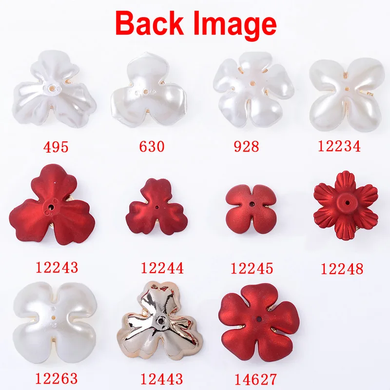 10Pcs Quality Alloy Rhinestone Shell Pearl Flower Buttons Heart Jewelry Accessories Bride Bouquet DIY Bag Hair Crafts Material