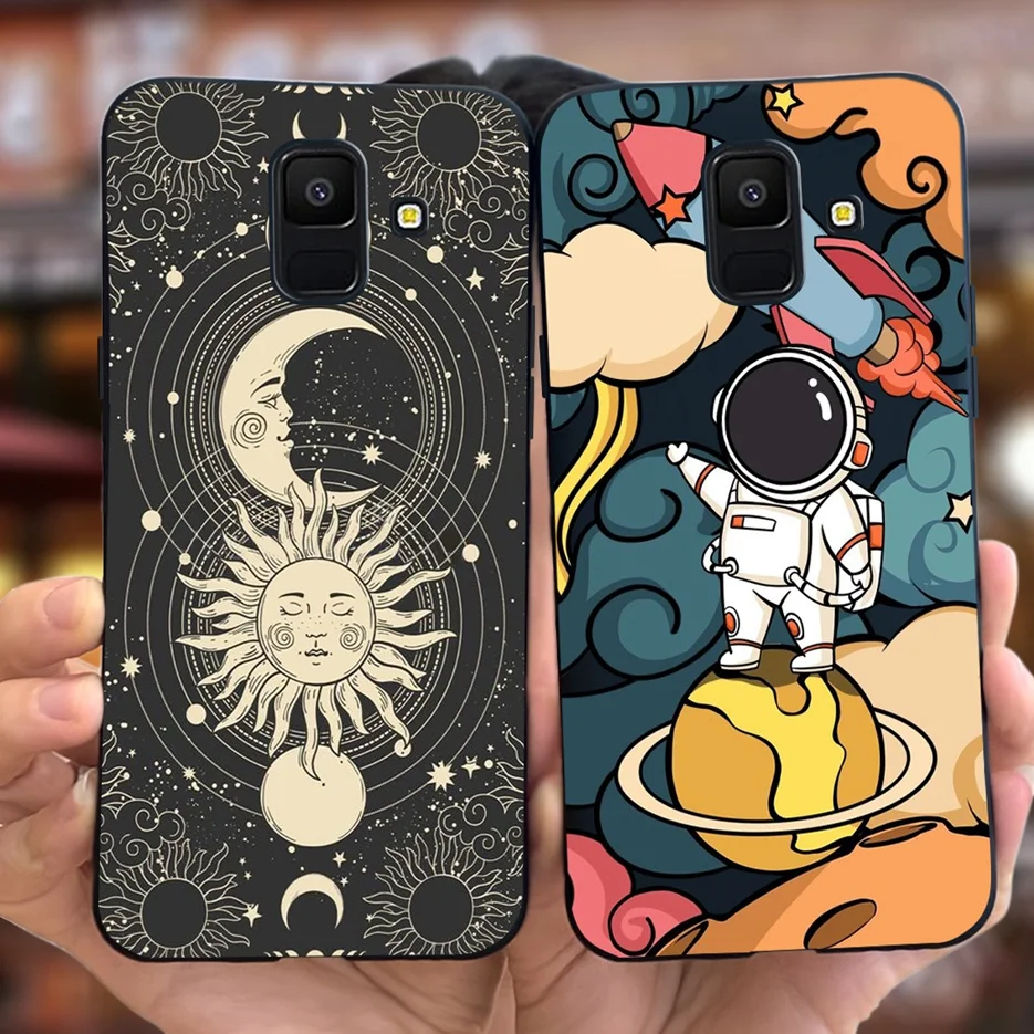 For Samsung Galaxy A6 2018 Case SM-A600F Cute Fashion Painted Cover Soft TPU Phone Case For Samsung A6 Plus A6+ 2018 A605F Shell