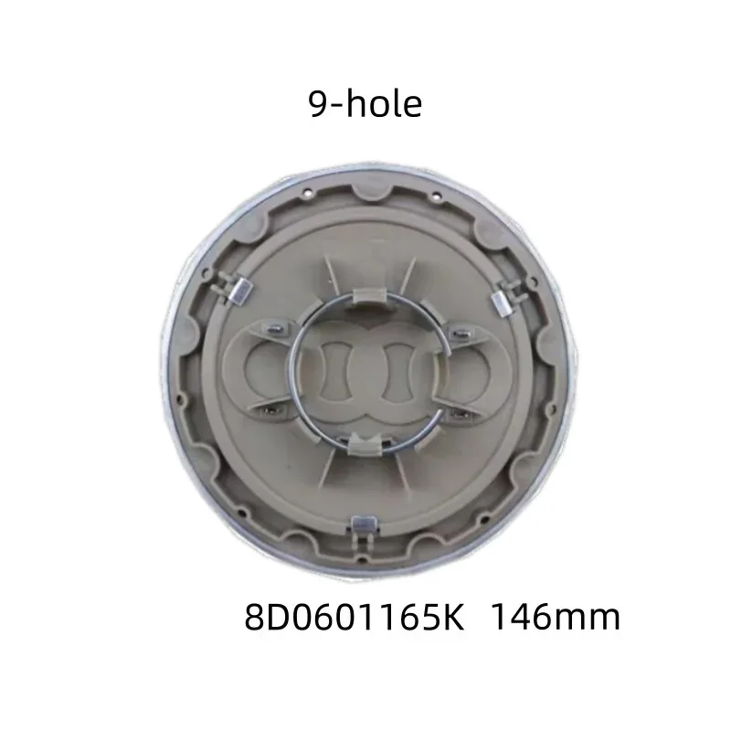 4Pcs 146MM Grey Black Car Wheel Center Hub Caps Badge Rim Hubcap For TT A2 A3 A4 A8 S6 Q5 Q7 RS6 8D0601165K