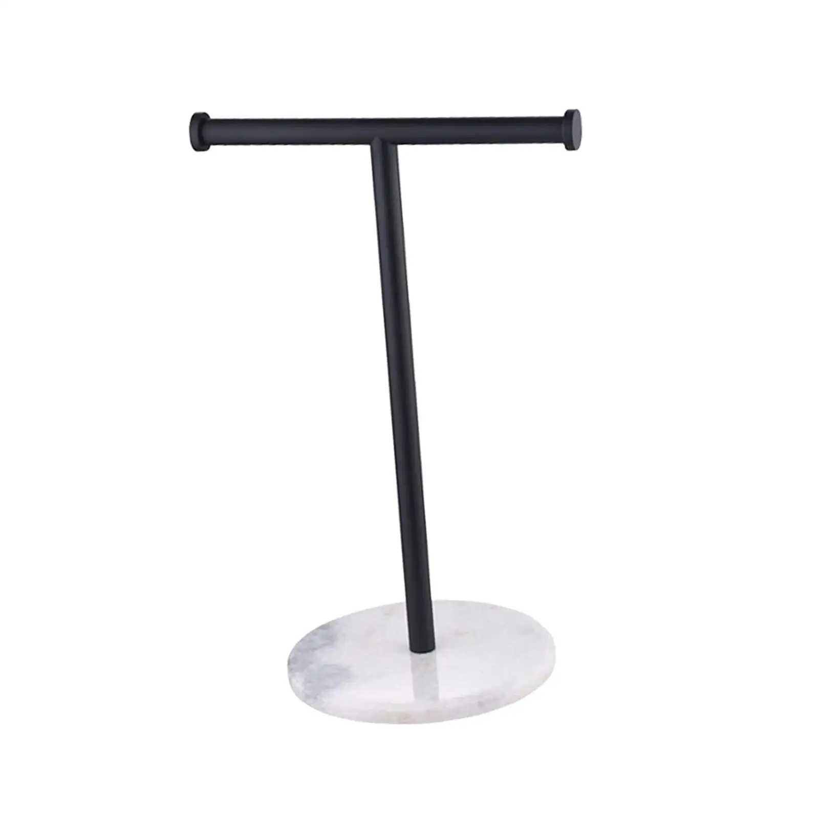 

Stainless Steel Bathroom Towel Rack Freestanding Multipurpose Holder with Round