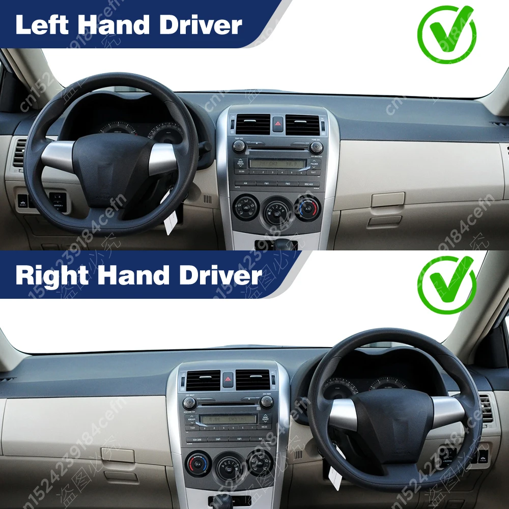 Car Dashboard Cover For Toyota Corolla 2007 2008 2009 2010 2011 2012 2013 Dash Mat Sun Shade Anti-UV Carpets Car Accessories