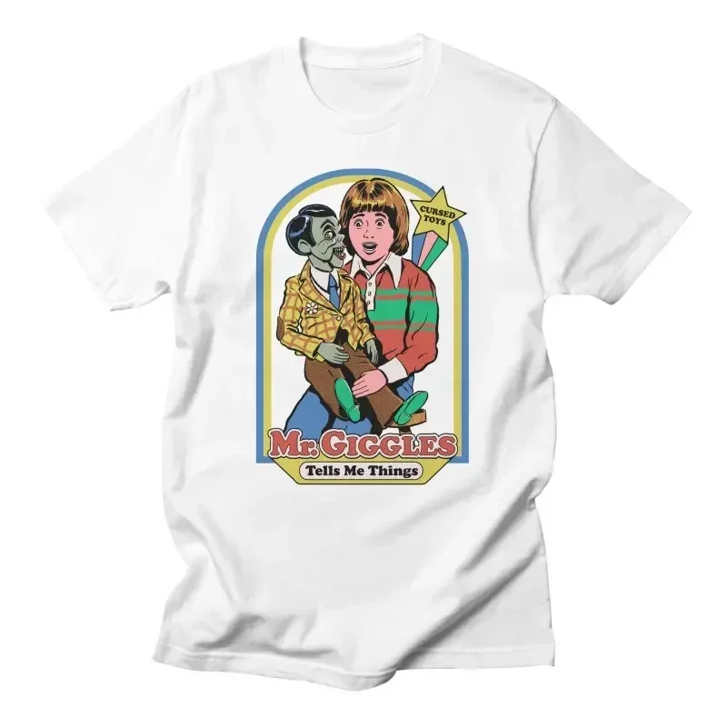 Vintage Tshirt Horror Alien Are Tshirt Men We Here Yet Funny Death Demon Harajuku Men Tee 90 Evil Graphic Camisetas Ropa Hombre