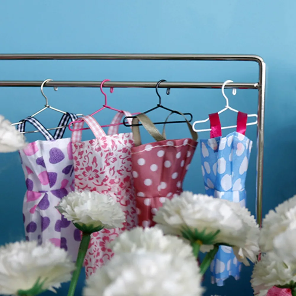 Accessories 10pcs Clothes Hanger 4cm Wide Bjd Doll Hanging Ob11 Toys Accessories Pet Clothes Hanging Cotton Doll - view 4