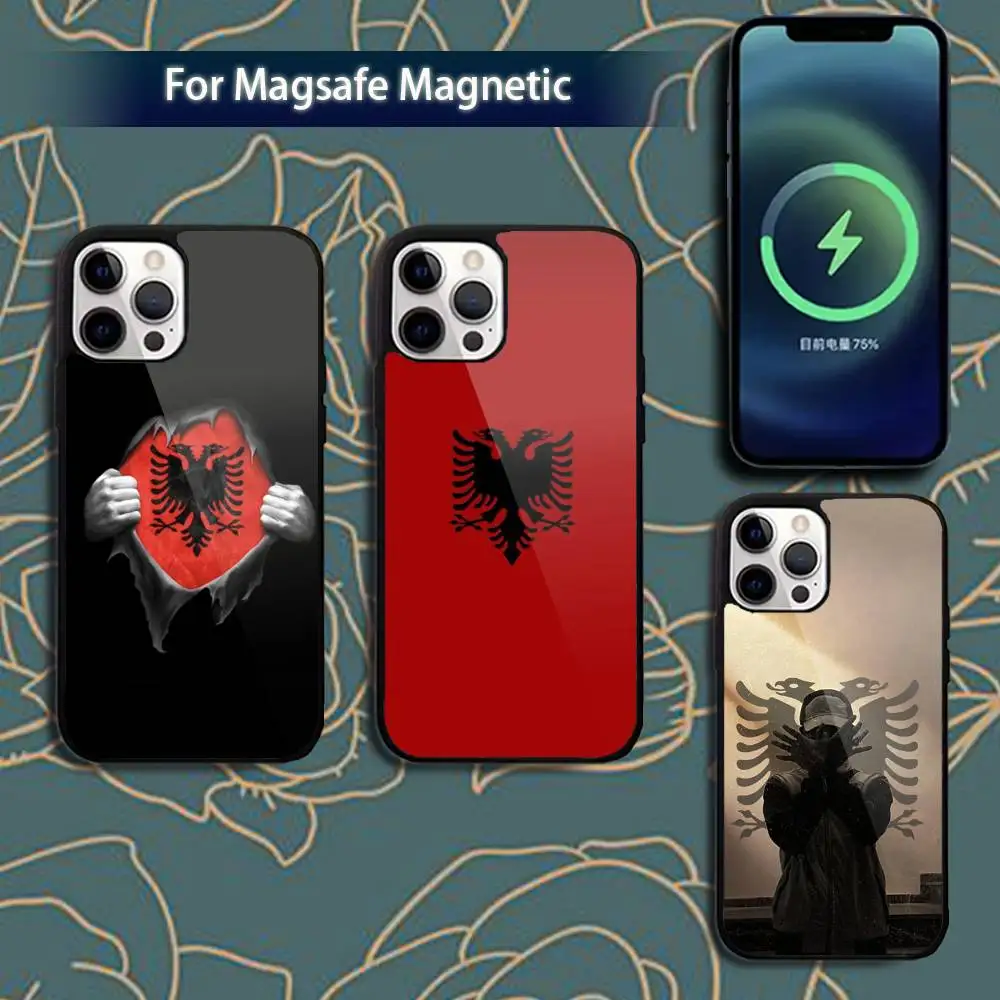 

A-Albania Flag U-Uck Illyrian Phone Case For iPhone 16,15,14,13,12,11,Pro,Max,Plus,Mini,Magsafe,Magnetic Wireless Charging Case