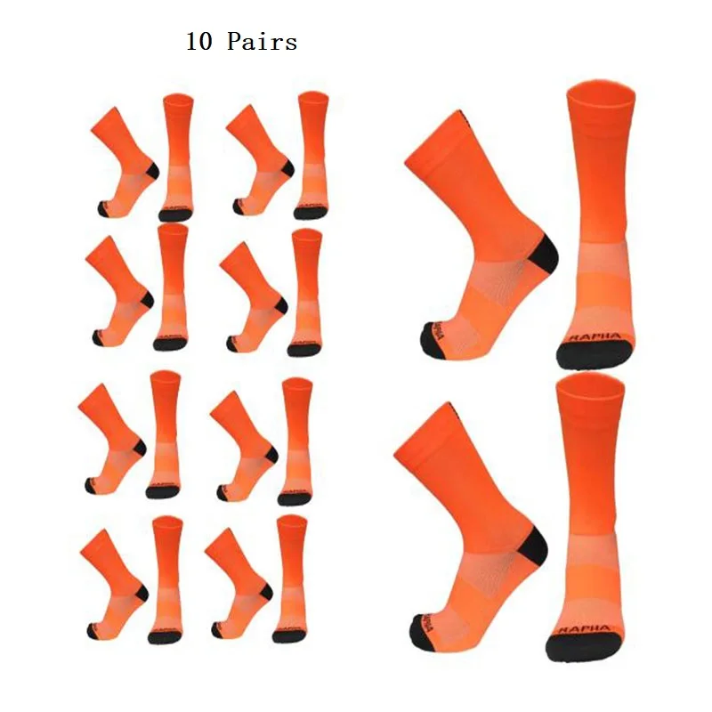 Calcetines de Ciclismo de competición profesional para hombre y mujer, medias deportivas para montar, baloncesto, bádminton y carreras, 10 pares