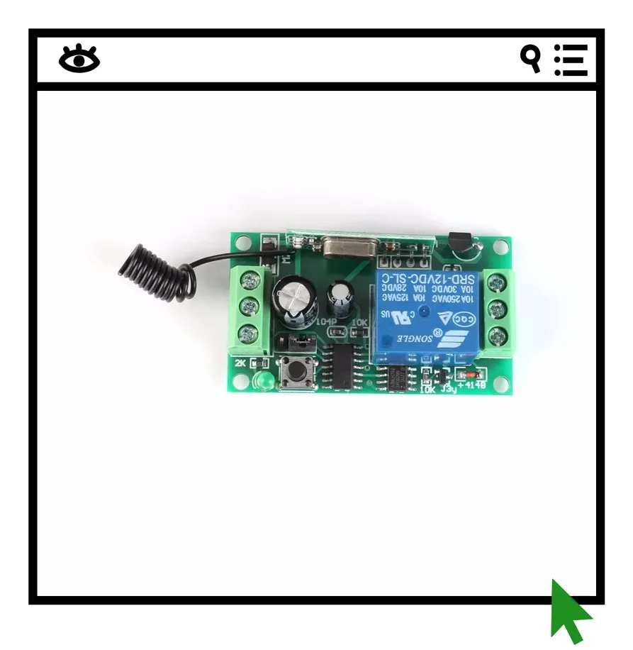

Беспроводной 1-канальный выключатель с дистанционным управлением 12В 315МГц, умный выключатель/с корпусом