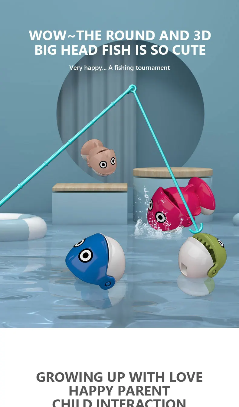 Montessori jogo de pesca elétrica para crianças brinquedos para crianças brinquedo de peixe quebra-cabeça música rotativa brinquedos de banho de bebê brinquedos ao ar livre
