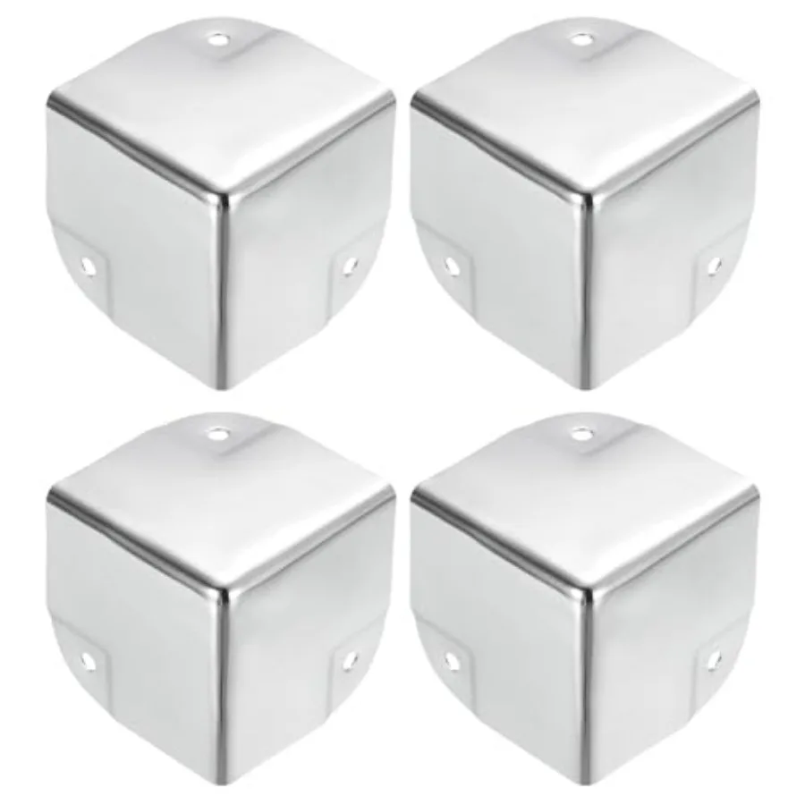 

Metal Box Corner Protectors Box Edge Guard Protector 50 x 50 x 50mm Silver Tone pcs for Table Corners and Desk Corners