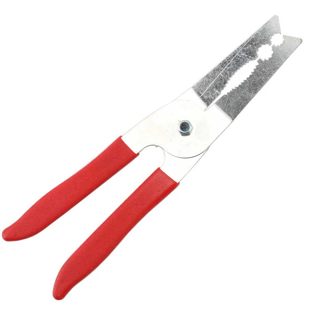 GOSO Pliers Removal Door Locks Locksmith Pick Decoder Tool for Civil Lock GOSO Red Handle Lengthened Panel Pliers-Chrome Plating