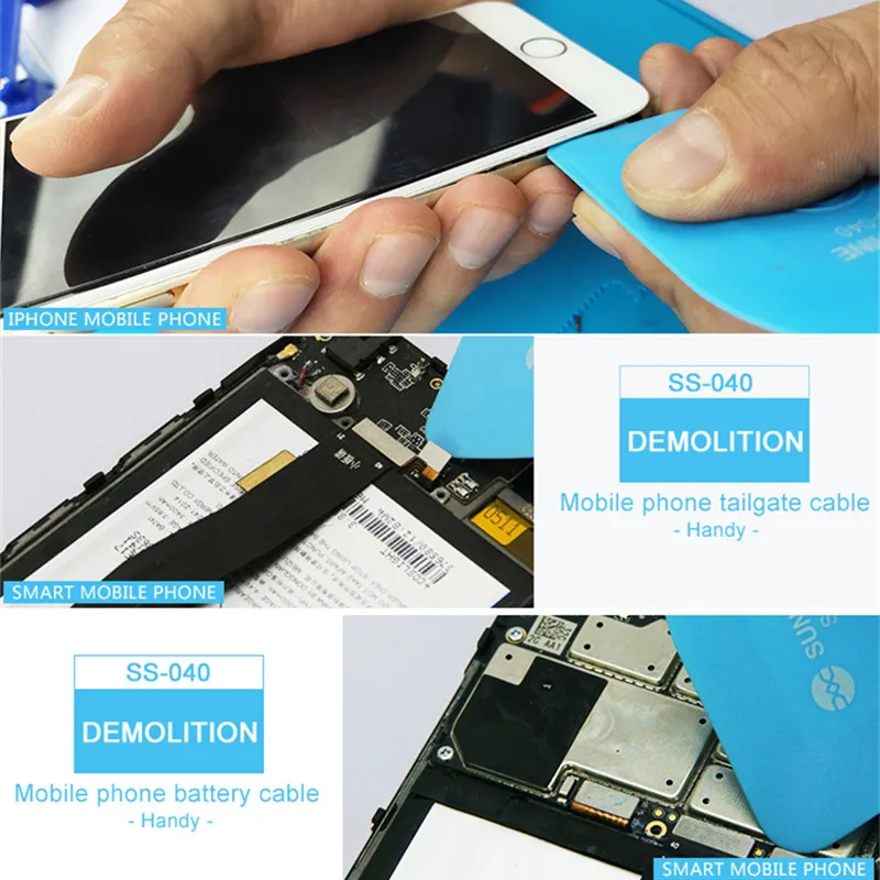 SUNSHINE SS-040 LCD Screen Disassembly Card for Mobile Phone Repair Polycarbon Plastic Battery Prying Opening Tool