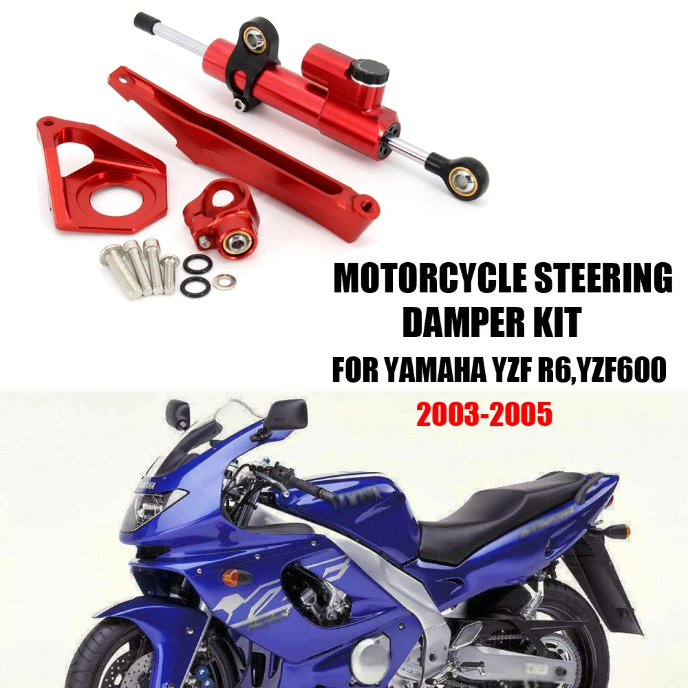 

Motorcycles Steering Stabilize Damper Bracket Mount Kit For YAMAHA YZF600 YZF R6 2003 2004 2005