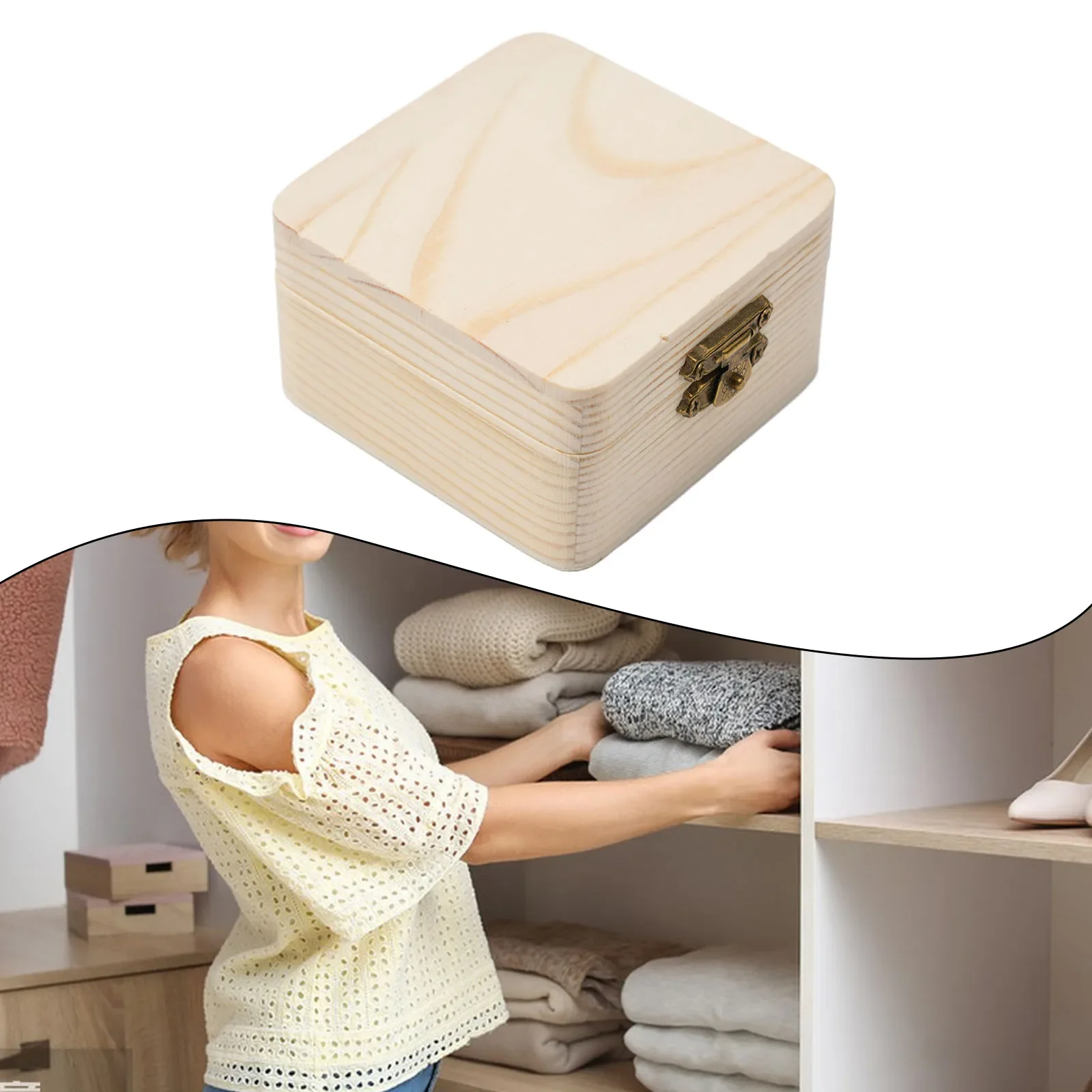 1 PC กล่อง HAND-bonded HAND-made คุณภาพสูงบ้านธรรมชาติ Pinus Sylvestris ไม้ไม้ยี่ห้อใหม่หัตถกรรมไม้กล่อง