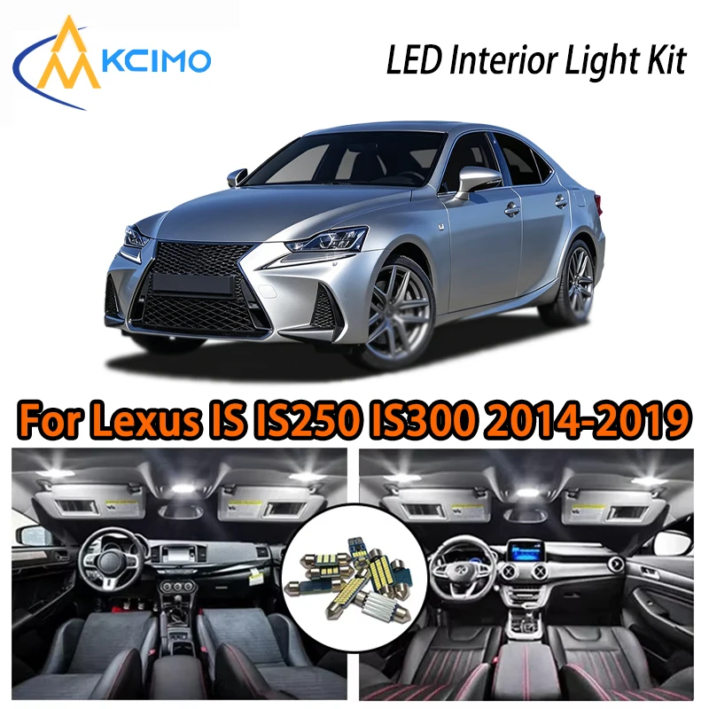 

For Lexus IS IS250 IS300 IS300h IS350 IS200t MK3 2014-2019 LED Interior Lights, Easy Install Two Colors White Ice Blue