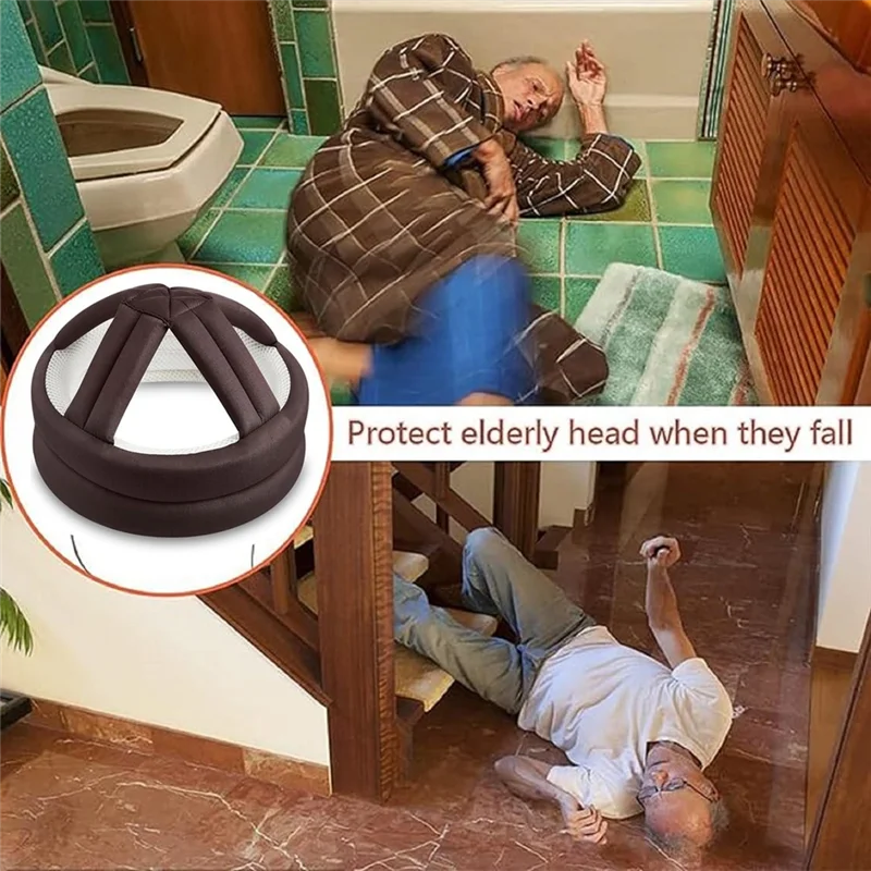 B50B-Elderly Protective Helmet, Safety Helmet Adjustable Breathable Seniors Fall Prevention Heads Protection Cap