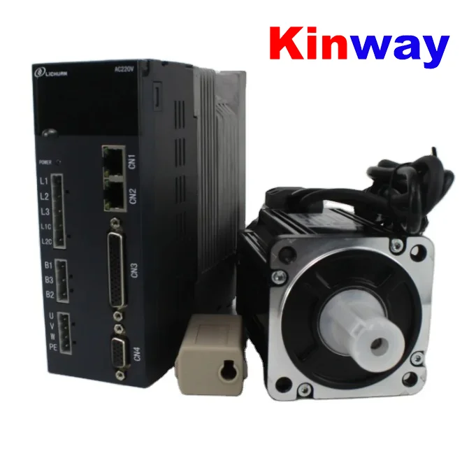 Kinway 750W AC Servos Motor Kit 3000rpm 2.39Nm 4.8A with Servo Driver System Controller Kit 220V cnc servos