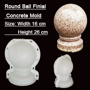 Concrete Baluster Cap Mold, Lotus Vase Shape Plastic Mould, Garden Fence Post Top Cement Casting Mould for Balcony Courtyard Dec