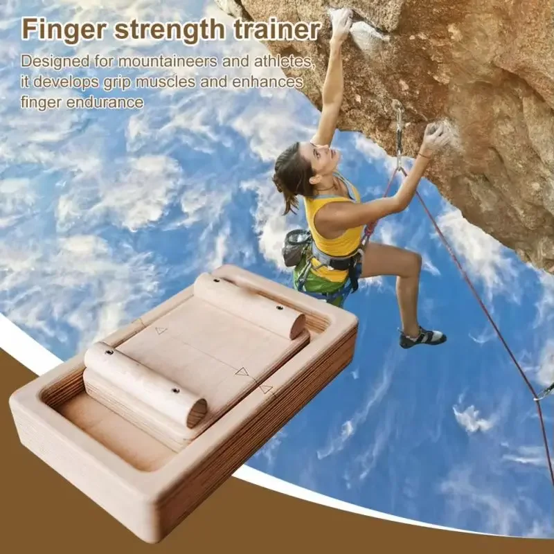 Tug Of War For Climbers Finger Armwrestling Wooden Climbing Finger Exercisers Finger Wrist Strength Tug-Of-War Board