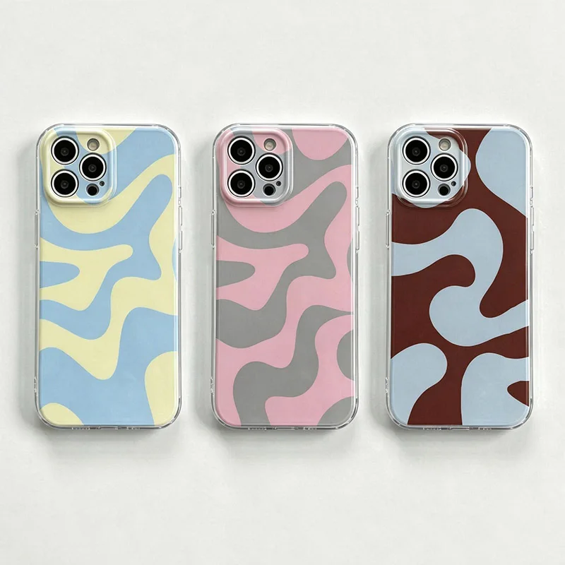 Macaron Contrast Color Phone Case For Samsung Galaxy S26 S23 S22 S21 S24 S25 Ultra Plus FE A16 A17 A36 A53 A55 A37 A57 5G Cover