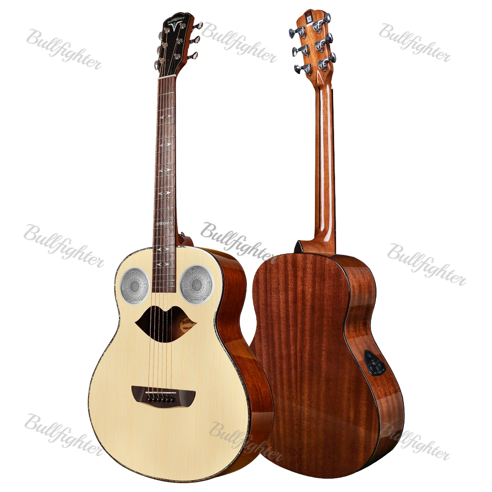 Bullfighter D2G Speakers Guitar Customize  6 Strings High Quality Cheap Spruce Mahogany High-gloss New Model Acoustic Guitar