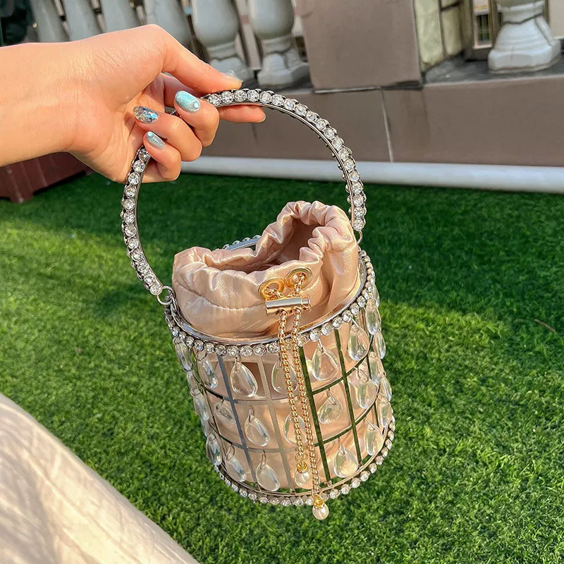 

Women Handbag Shoulder Glitter Pearl Wedding Party Clutch Purse Diamond Shiny Beading Evening Bag Crossbody Rhinestone Bag