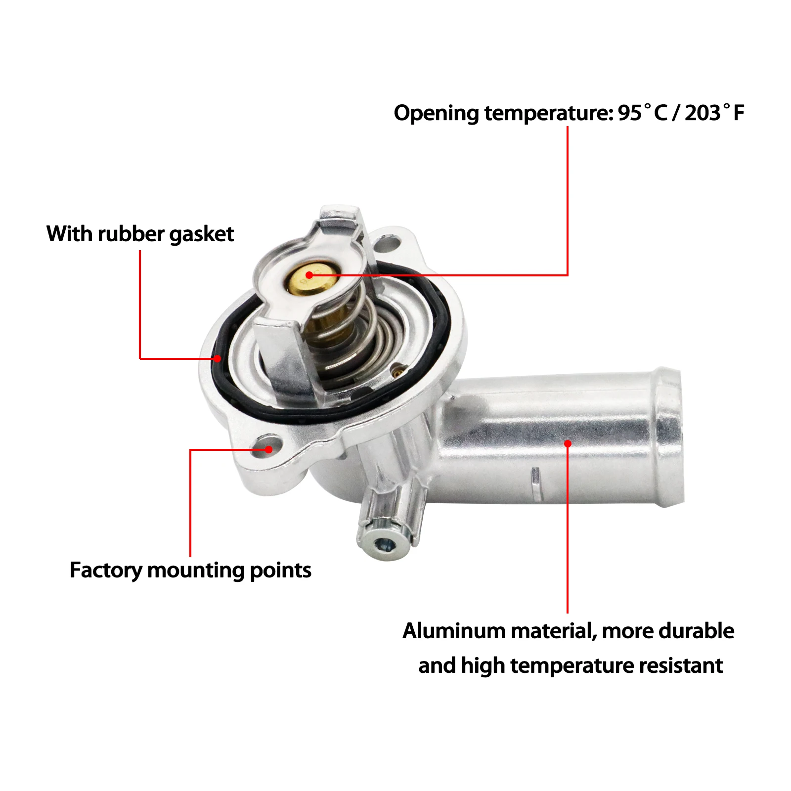 Aluminiowa obudowa termostat układu chłodzenia dla jeepa wranglera JK 2012-2018 Grand Cherokee WK2 2011-2020 3,6l akcesoria samochodowe nowość