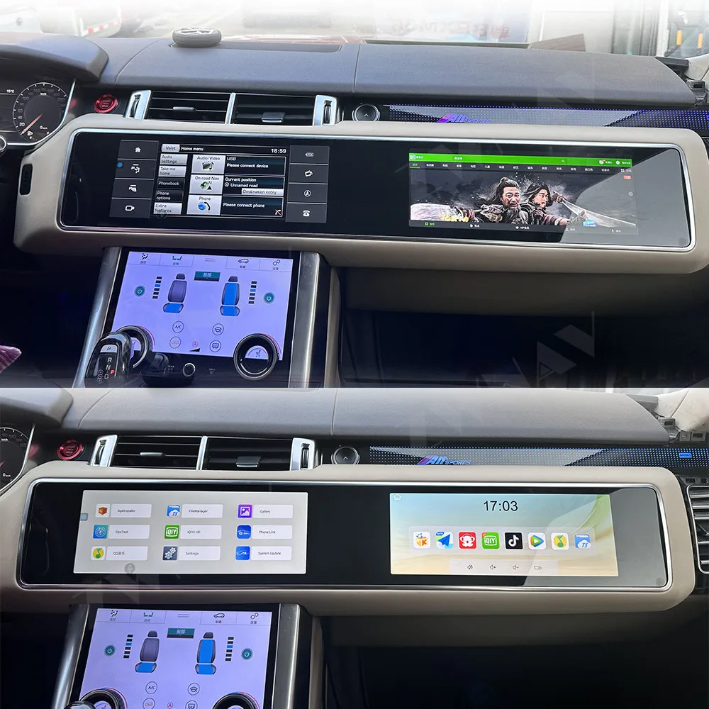 12.3 Dual Screen LHD RHD Android 15 Carplay For Land Rover Range Rover Vogue sport 2013-2017 Car Multimedia Player Unit 4G SIM