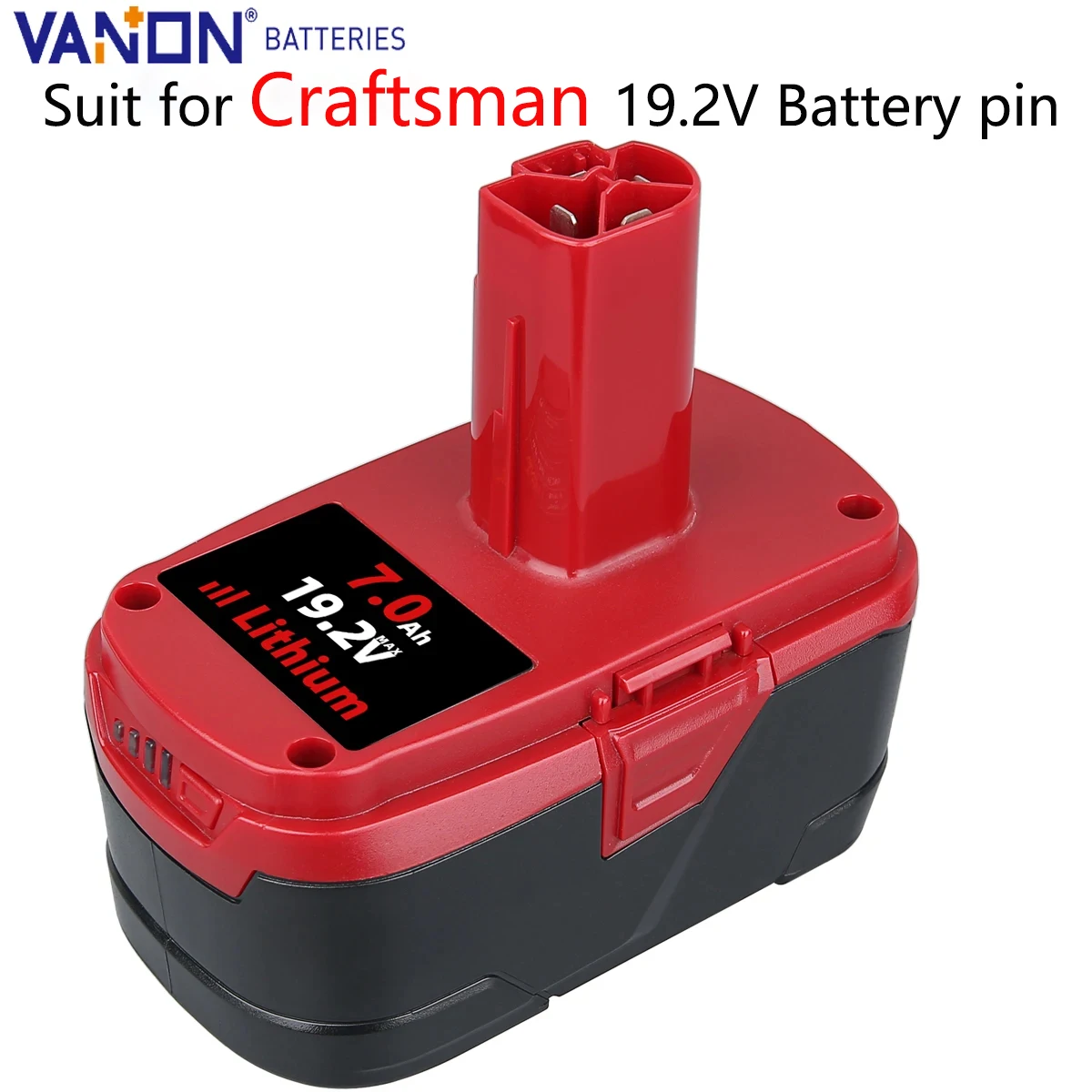

Литиевая батарея Vanon 7,0 Ач 19,2 В C3, замена для Craftsman 130279005 1323903 130211004 11375 11045 315.115410/11485, штифт батареи