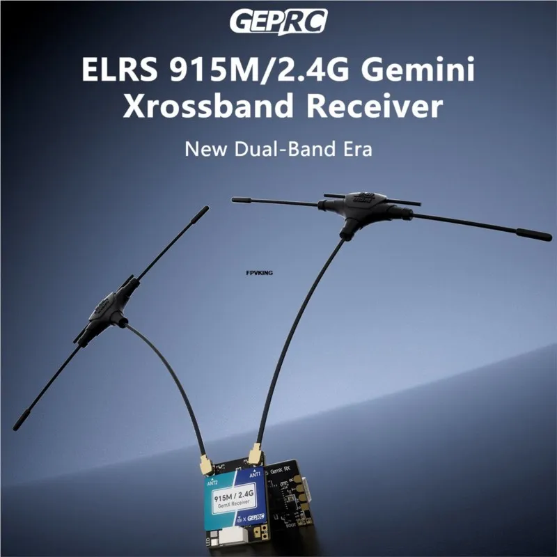 GEPRC ELRS 915M/2.4G Dual-band Gemini Xrossband ExpressLRS ELRS TCXO Receiver for FPV Drone RC Model