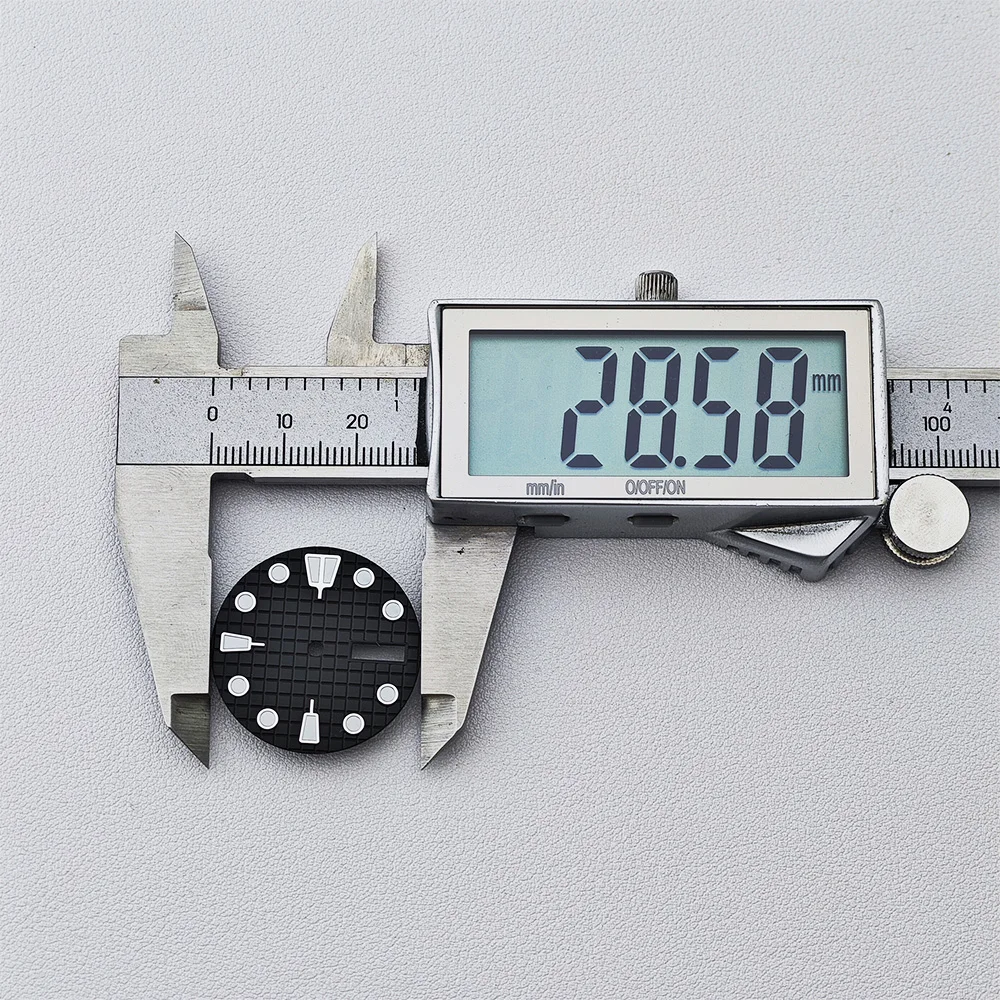 28.5/29.5mm de diâmetro único/duplo calendário relógio mostrador luminoso para nh3seriesnh36 relógio movimento acessórios diylogo