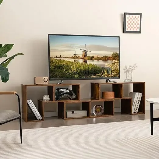 Furniture Multi-layer Grid Bookshelf Easy Assembly TV Cabinet