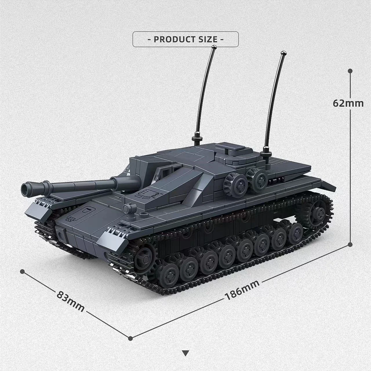 Panzer IV Assault Gun Tracked Tank Building Blocks Educational Toy  MOC Leopard Model