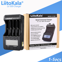 1-5PCS LiitoKala Lii-500 LCD 3.7V/1.2V AA/AAA 18650/26650/16340/14500/10440/18500 Battery Charger with screen+12V2A adapter