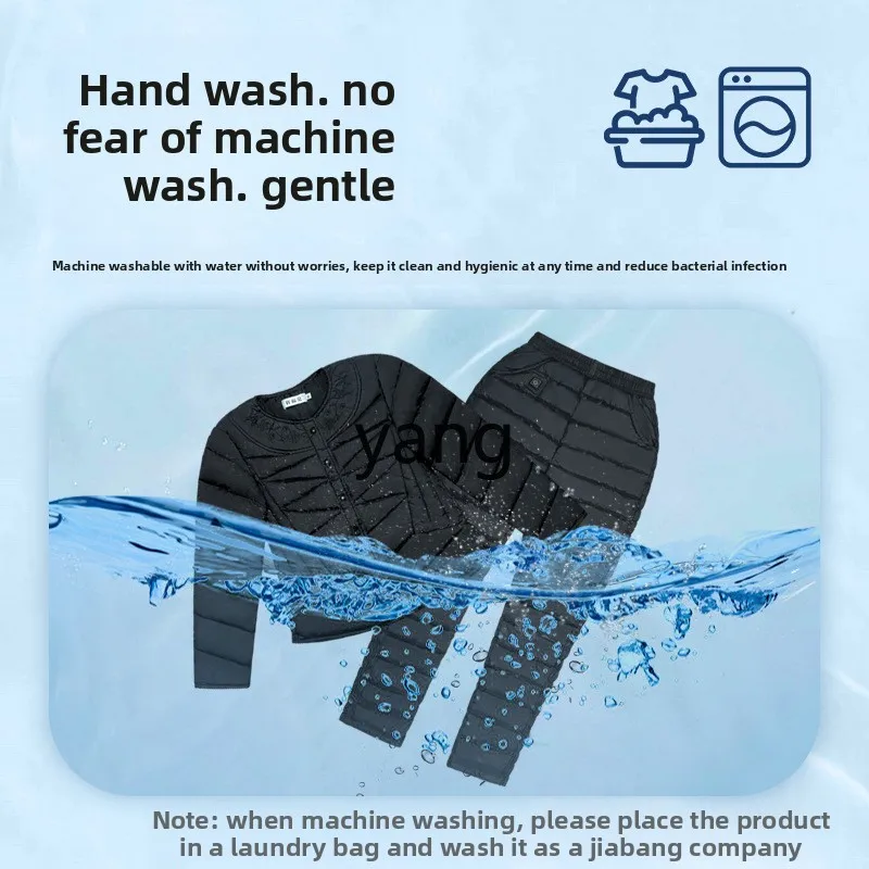 Yjq heating men's down set heating women's coat set charging old cold legs waist protection hot compress