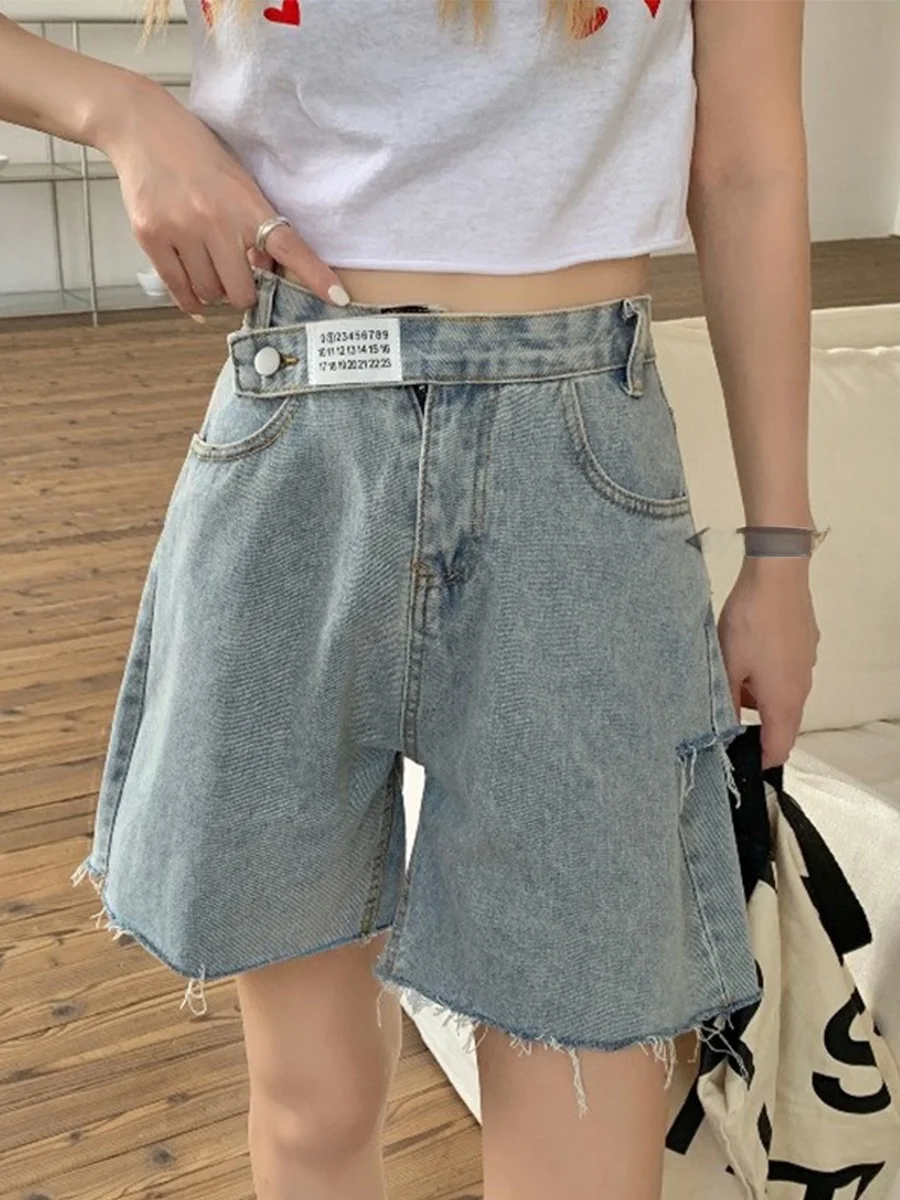 

High Waist Wide Leg Jeans Shorts plus Size Comfortable Loose Fit Summer New Arrival Denim Shorts for plus Size Women