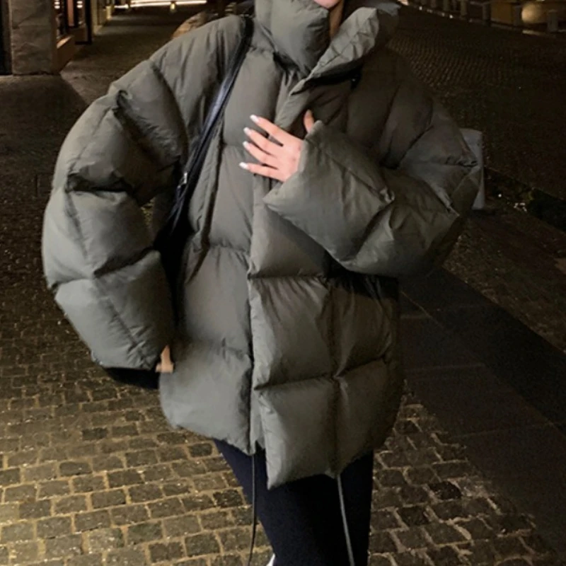 

2025 New Winter Stand-up Neck Cotton Clothes Women's Fashion Loose Small Thickened Warm Jacket