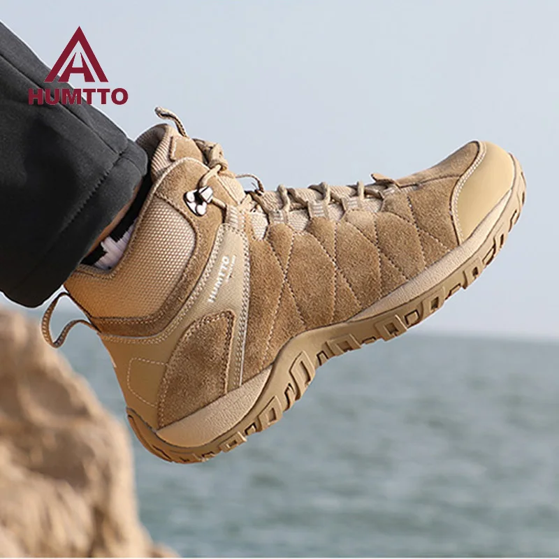 Humtto Waterproof Outdoor Men Hiking Shoes Trekking Hunting women Tourism Mountain Tactical boots Breathable Climbing Sneakers