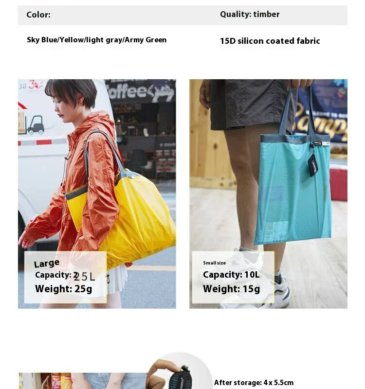 XENOSMILUS Mini Portable Eco-Friendly Shopping Bag, Lightweight and Waterproof, Ideal for Traveling, Storage and Shopping