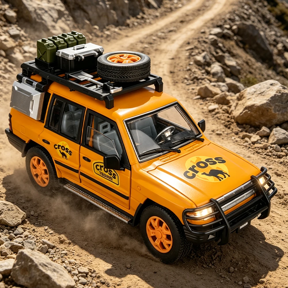 1:18 Mitsubishi Camel Cup Racing Livery Off‑road Vehicle Alloy Car Model,Die‑cast Collectible Ornament,Boys Toy Gift